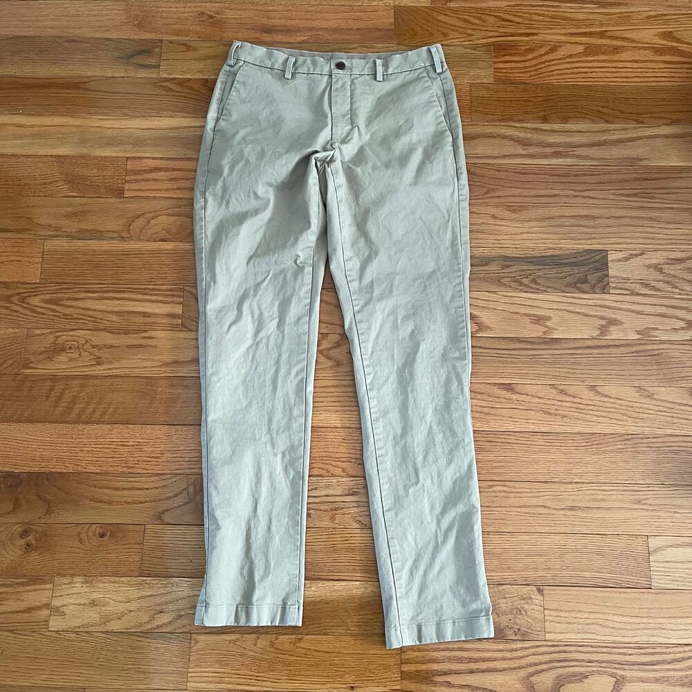 Uniqlo Slim Fit Chino Pants Mens 31x33 Beige Normcore Casual Stretch Everyday